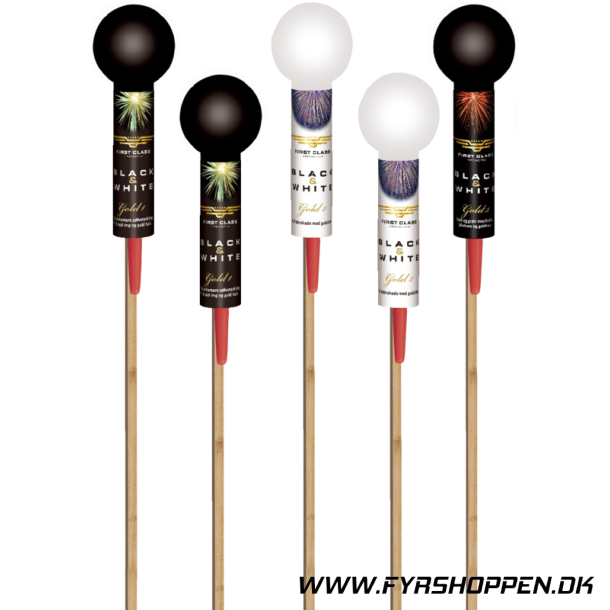 Gold 2" raketter pk m. 5 stk Firstclass