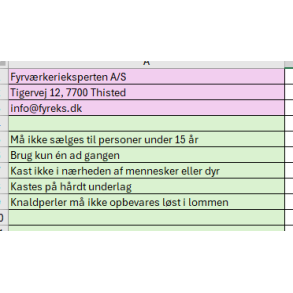Knaldperler�16 �sker Fyreks